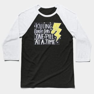 Killing Cancer - white design w/light yellow Baseball T-Shirt